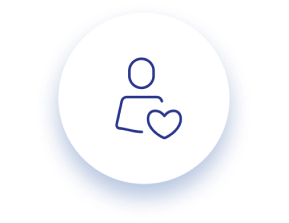 Icon of a person with a heart