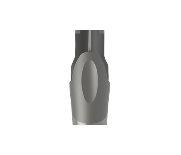 Primer plano del innovador diseño de la muestra de  Clareon Monarch IV que aporta una orientación del agarre más fácil.