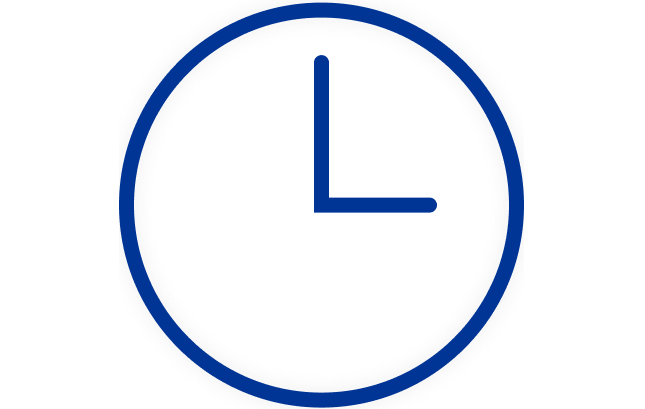 Blue clock icon