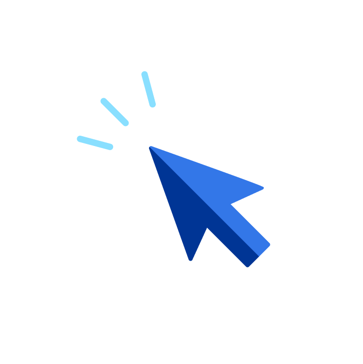 Ícono de cursor en fondo blanco