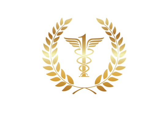 Imagen de ramas laurel doradas rodeando un número 1 en forma de caduceo para señalar que PanOptix es la LIO trifocal que más se implanta en todo el mundo.