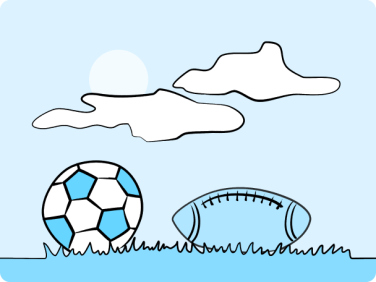 Pelota de fútbol y rugby