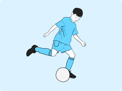 Hombre jugando al fútbol