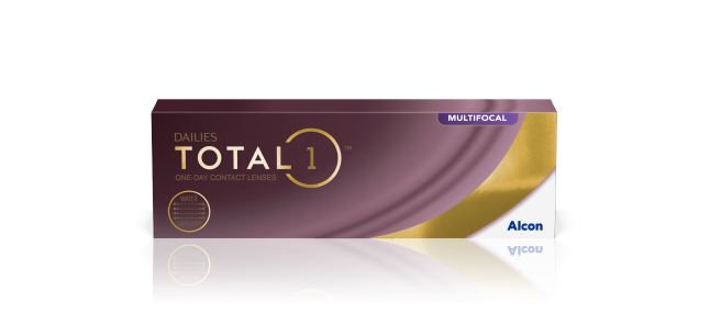 Embalagem de lentes de contacto diárias Dailies Total1 Multifocais