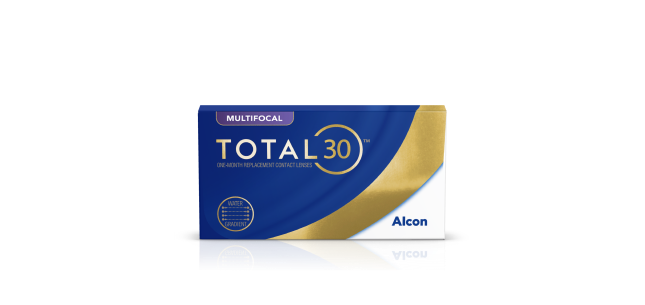 Embalagem de lentes de contacto mensais Total30 multifocal
