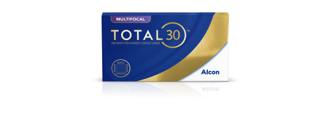 Total30 Multifocal monthly contact lenses product box by Alcon