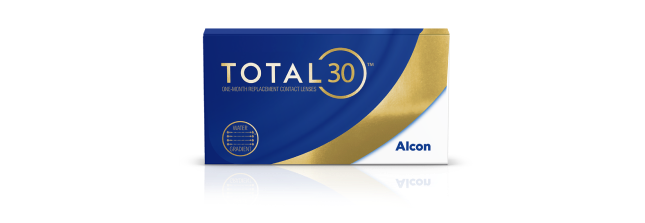 Total30 monthly contact lenses product box by Alcon