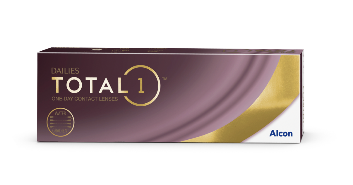 Dailies Total1 daily disposable contact lens box by Alcon