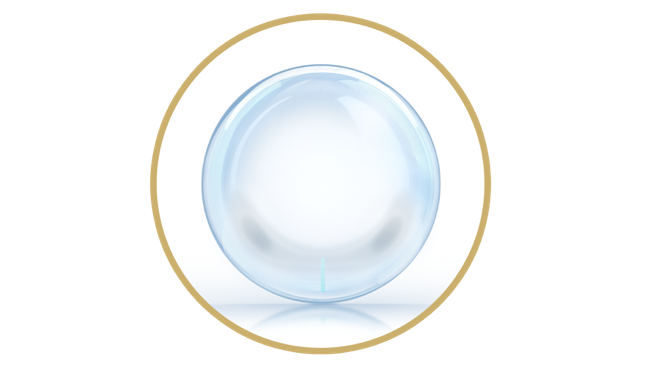 Illustration of a single contact lens